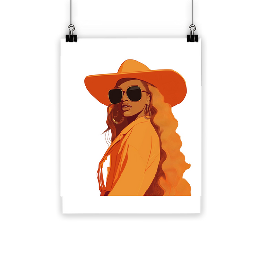 Bey Collection| Orange Diva | #cowboycarter Classic Poster