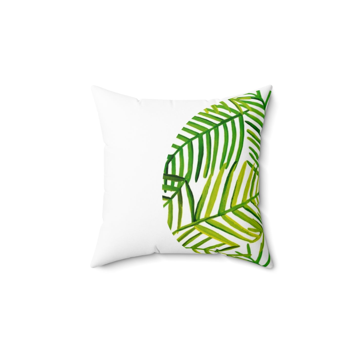 Watercolor Palm Spun Square Pillow