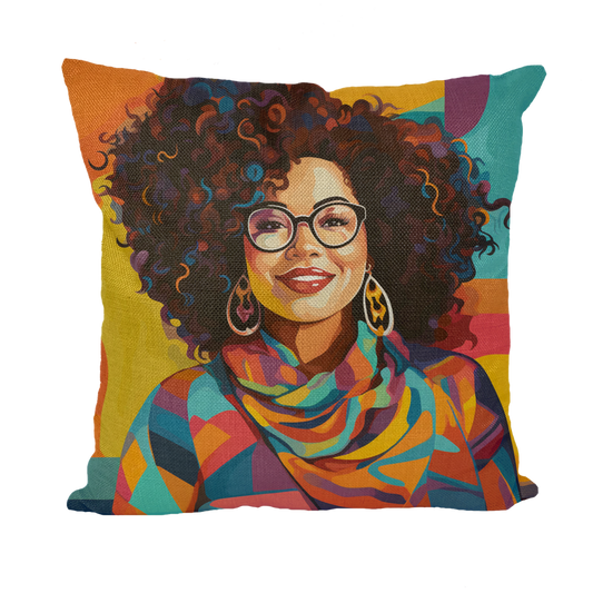 Black In Tech Collection| Maria| Throw Pillow with Insert