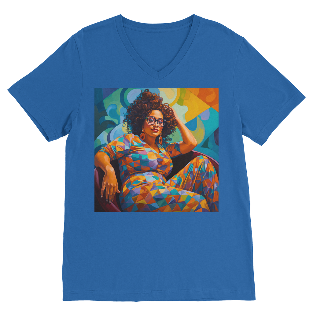 Black In Tech Collection | Maiya | Premium V-Neck T-Shirt
