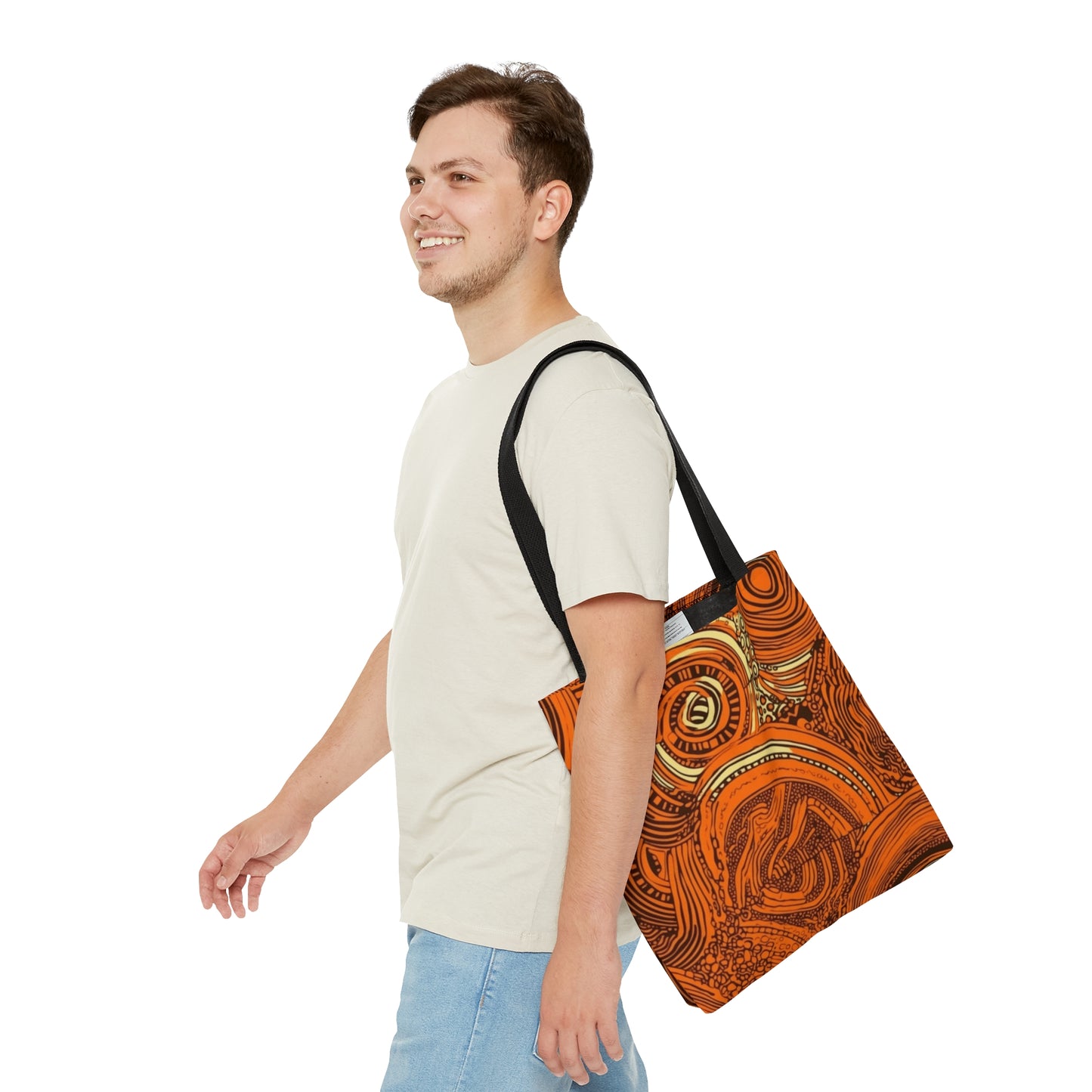 African Dreamcatcher | African Wax Print | Tote Bag  | Orange
