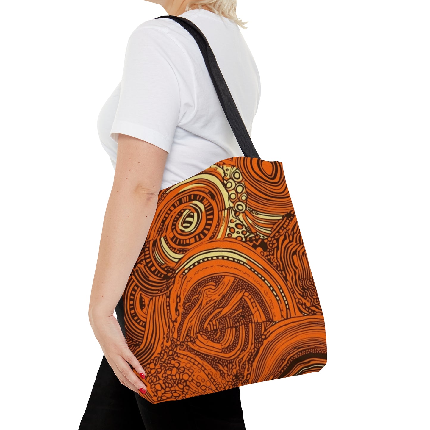 African Dreamcatcher | African Wax Print | Tote Bag  | Orange