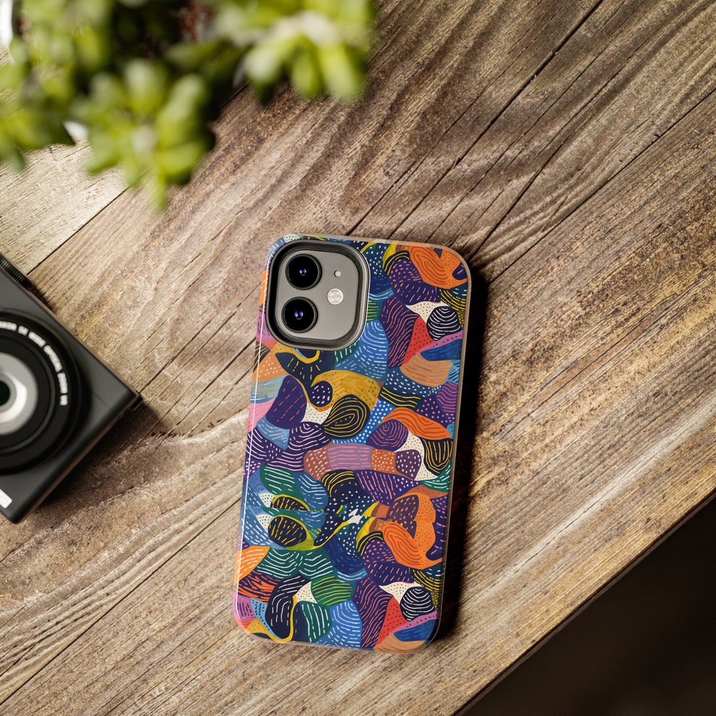 Kiki Collections | iPhone Case | African Wax Print | Tough Phone Case | Shock Dispersion | Protective Cover|