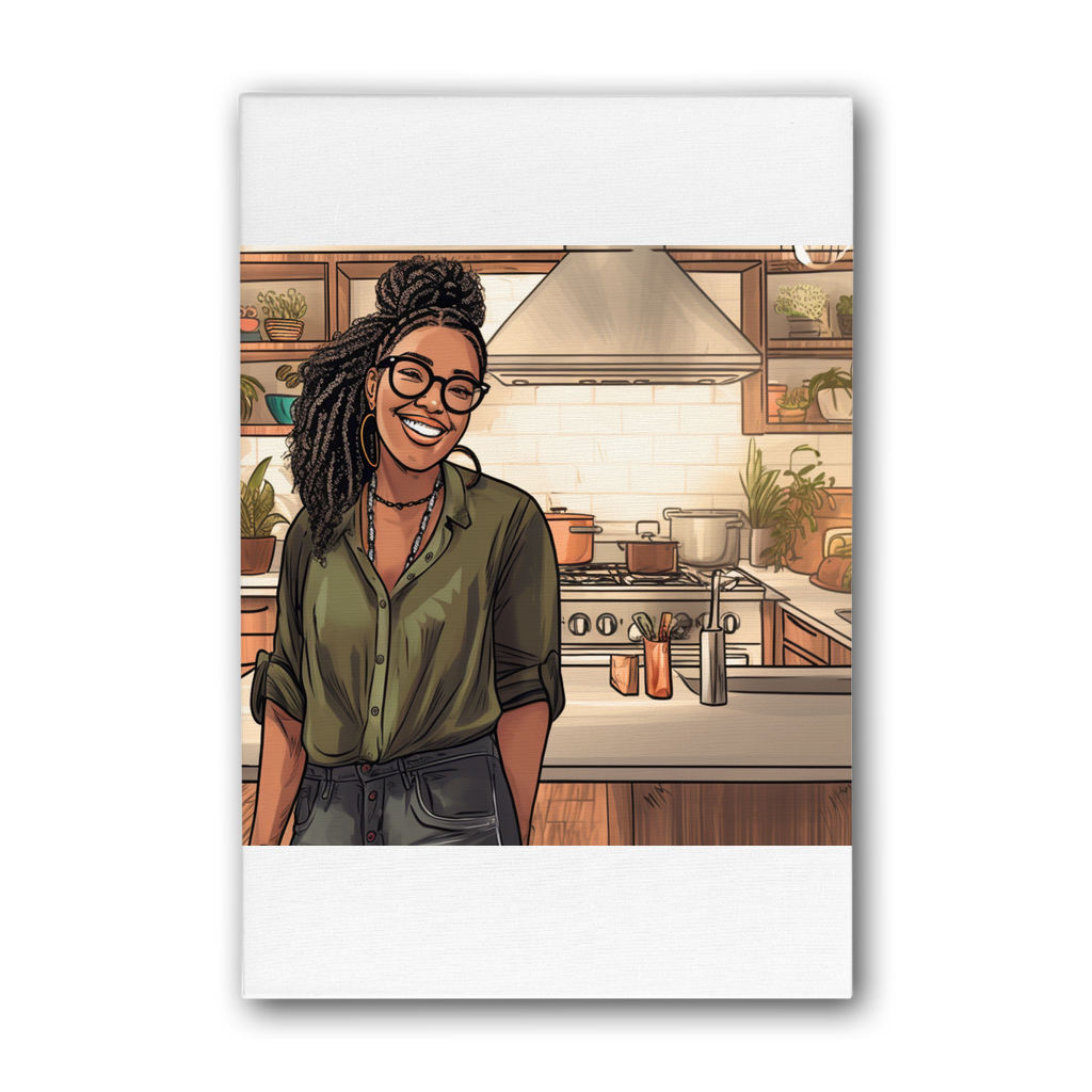 | Janell Melanin Magic | Premium Stretched Canvas