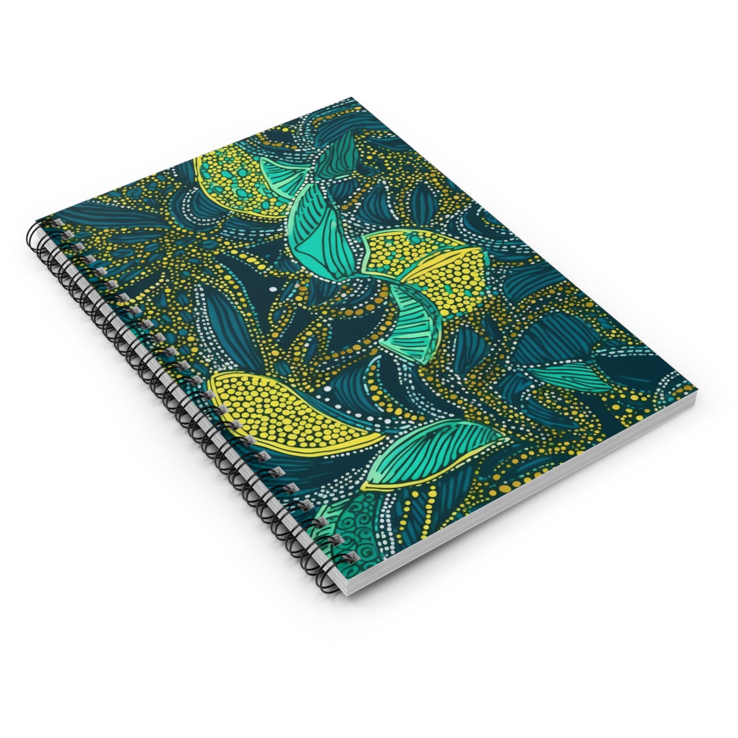 Zanzibar Zest Spiral Notebook - Ruled Line | African Wax Print |