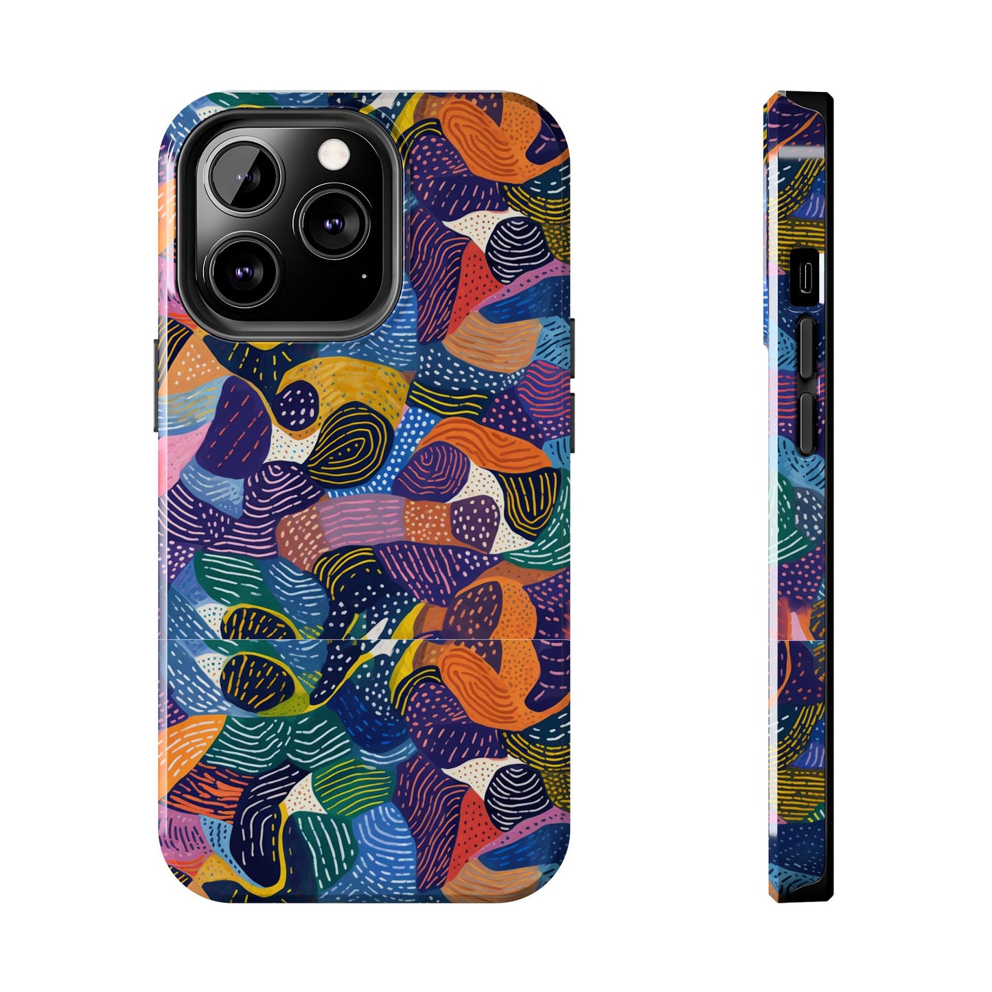 Kiki Collections | iPhone Case | African Wax Print | Tough Phone Case | Shock Dispersion | Protective Cover|