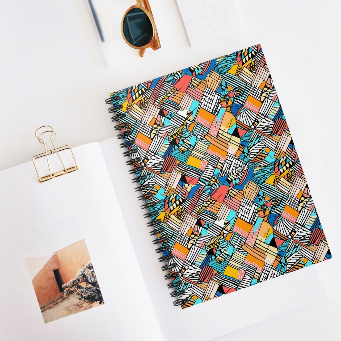 African Wax Print | Spiral Notebook - Ruled Line