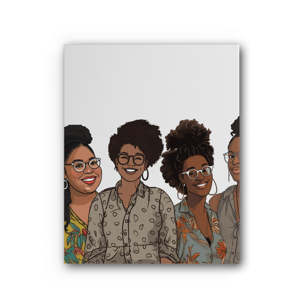 | Women's Collective | Quad Sis| Melanin Magic | Premium Stretched Canvas