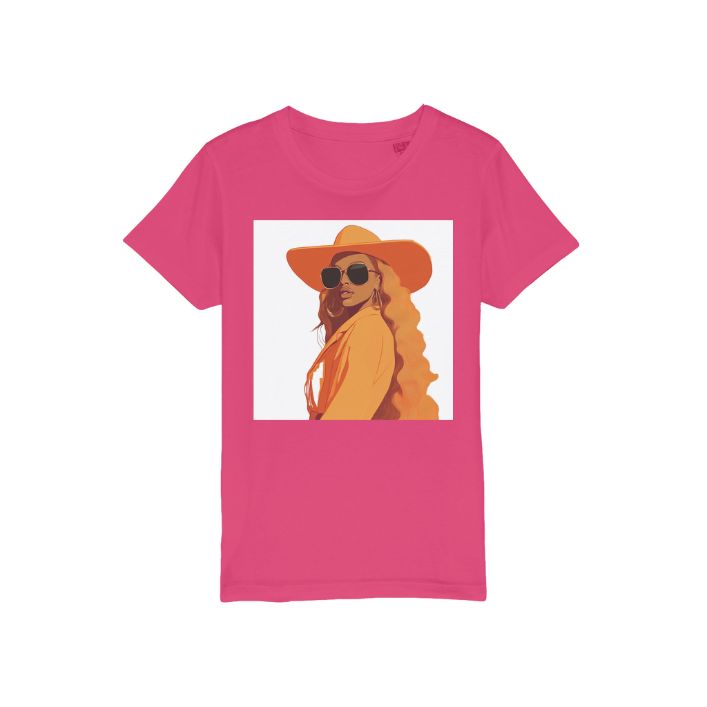 Bey Collection| Orange Diva | #cowboycarter Organic Jersey Kids T-Shirt