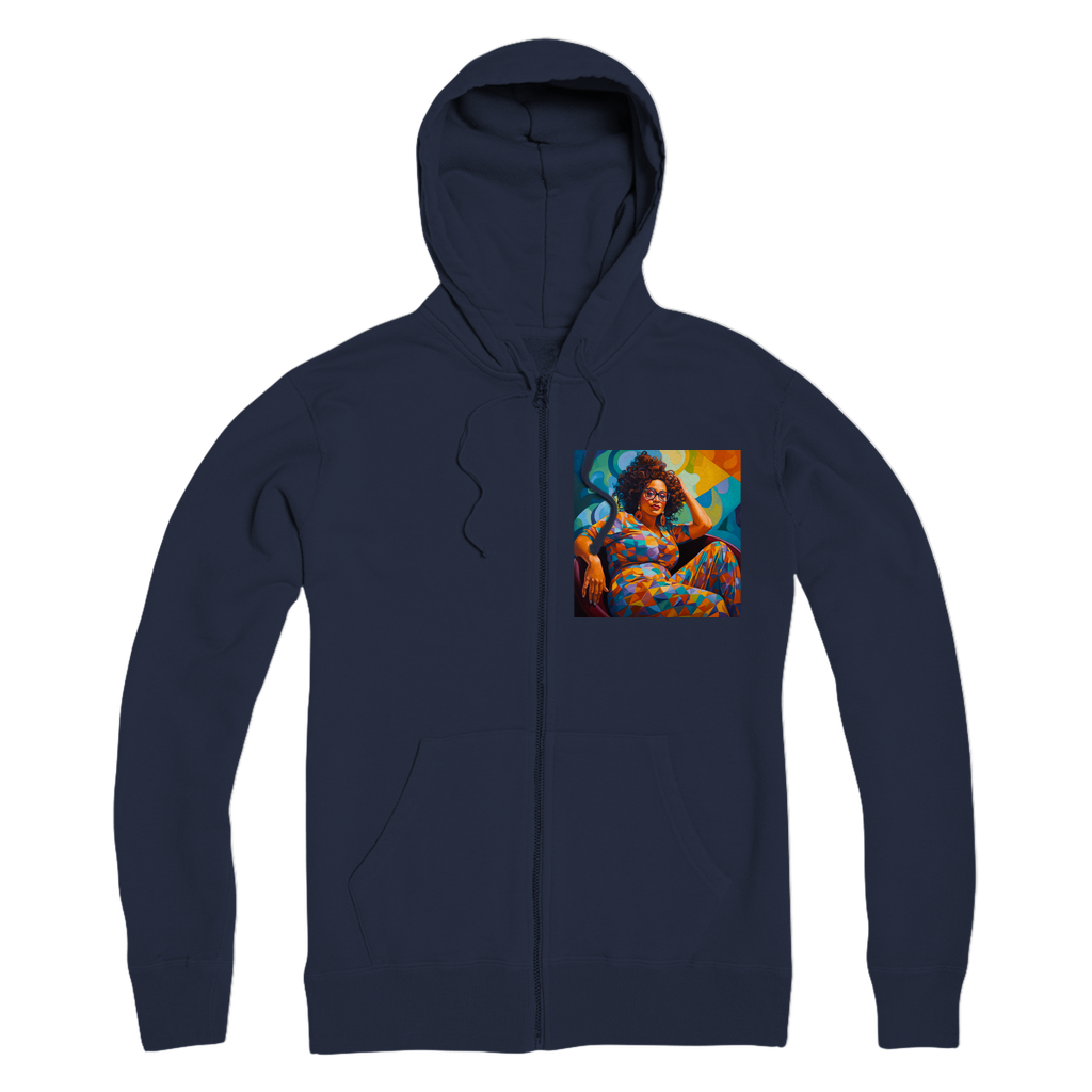 Black In Tech Collection | Maiya | Premium Adult Zip Hoodie