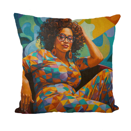 Black In Tech Collection | Maiya | Throw Pillow with Insert