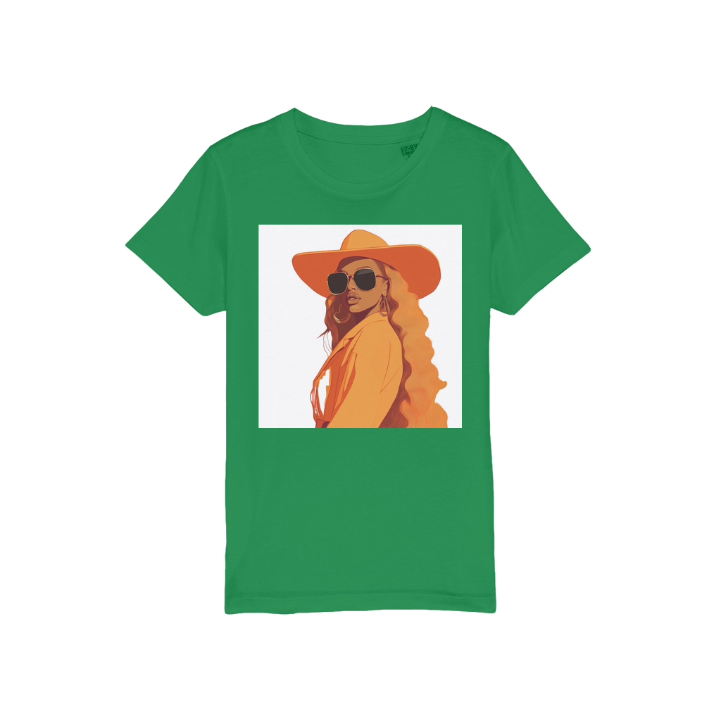 Bey Collection| Orange Diva | #cowboycarter Organic Jersey Kids T-Shirt