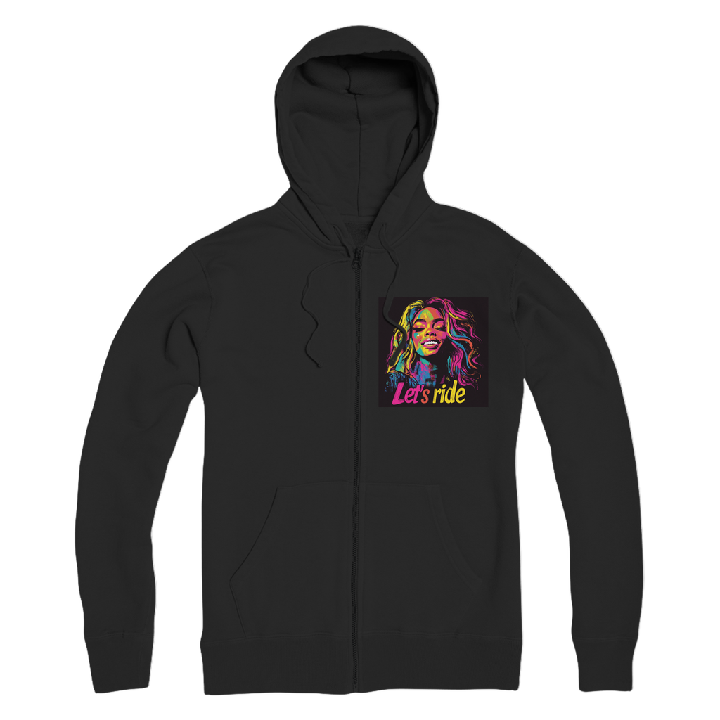 Bey Collection | Neon Bey - Lets Ride Premium Adult Zip Hoodie