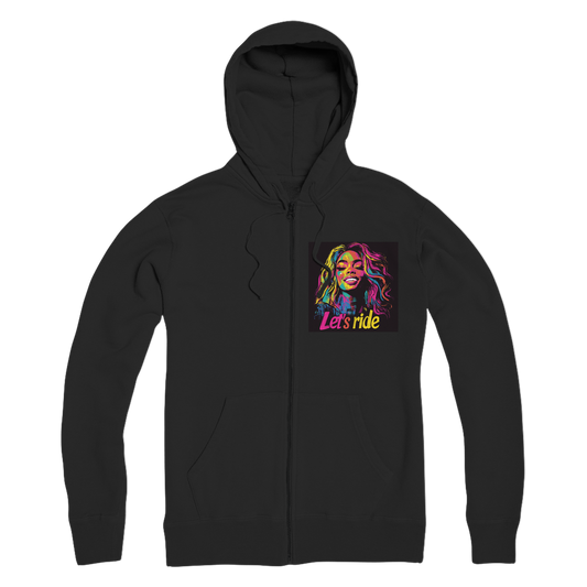 Bey Collection | Neon Bey - Lets Ride Premium Adult Zip Hoodie