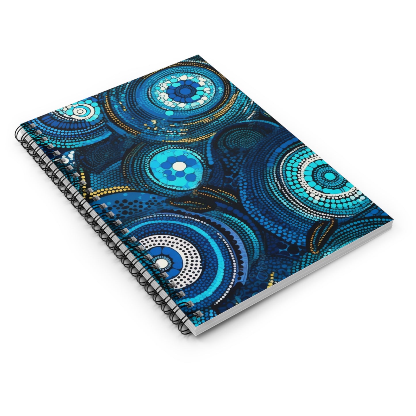 Hausa Hues | African Wax Print | Spiral Notebook & Journal - Ruled Line |