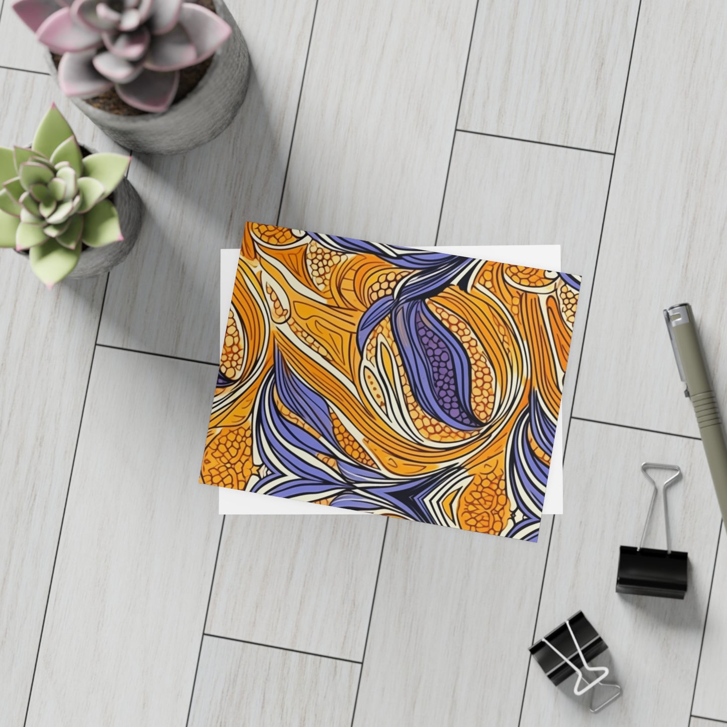 "Semi : Postcard Bundles |Vibrant |African Wax Patterns | Customizable Postcards | Agbada-Inspired Gift | Black-Owned |envelopes included|