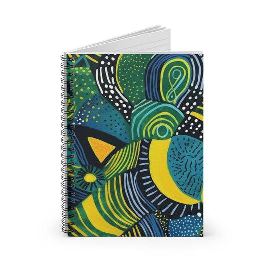 Maasai Marvel | African Wax Print | Spiral Notebook - Ruled Line