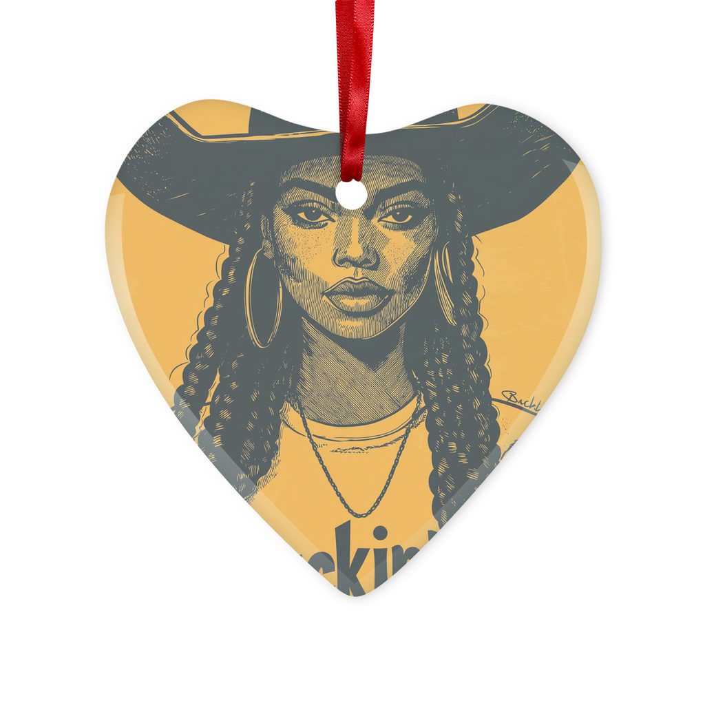 Bey Collection |  Buckin' Glass Hanging Ornament