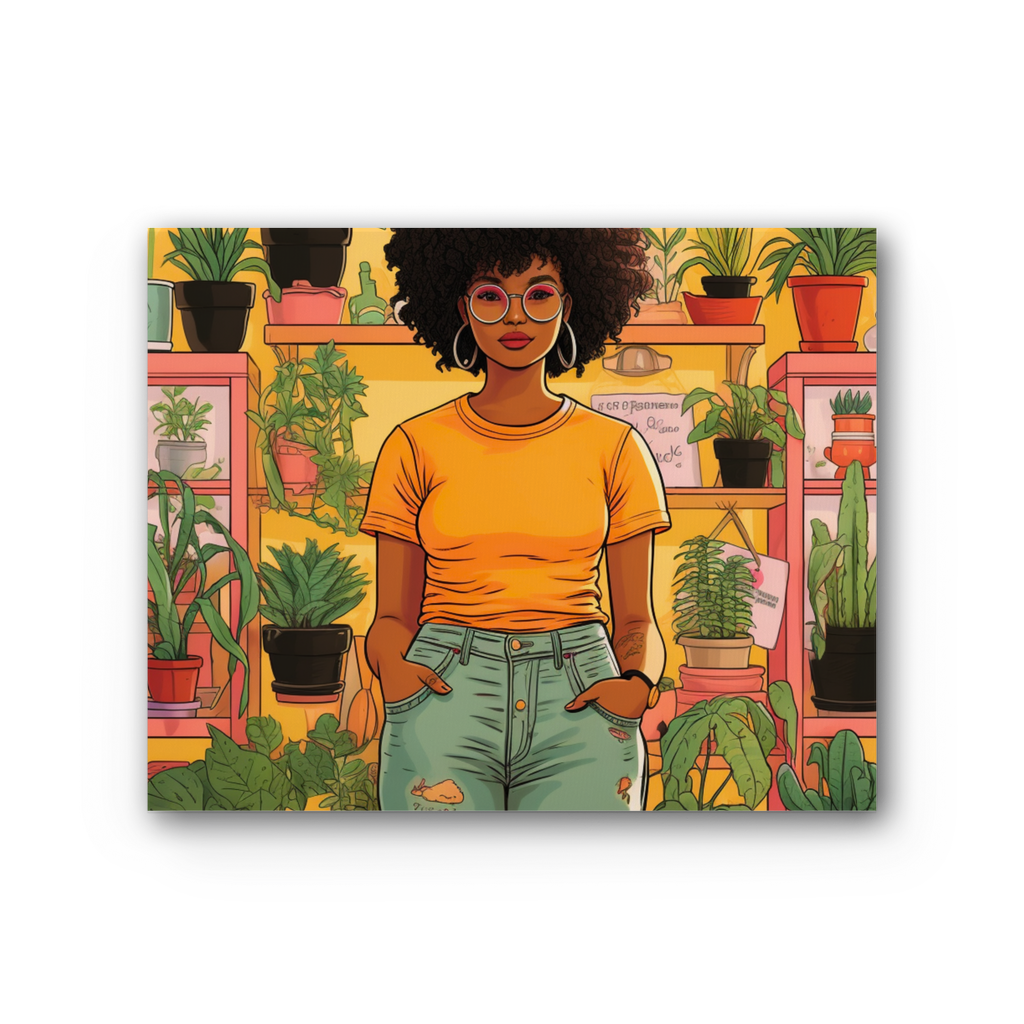 | Plant Mom Collection | Navia Sunlight | Premium Stretched Canvas