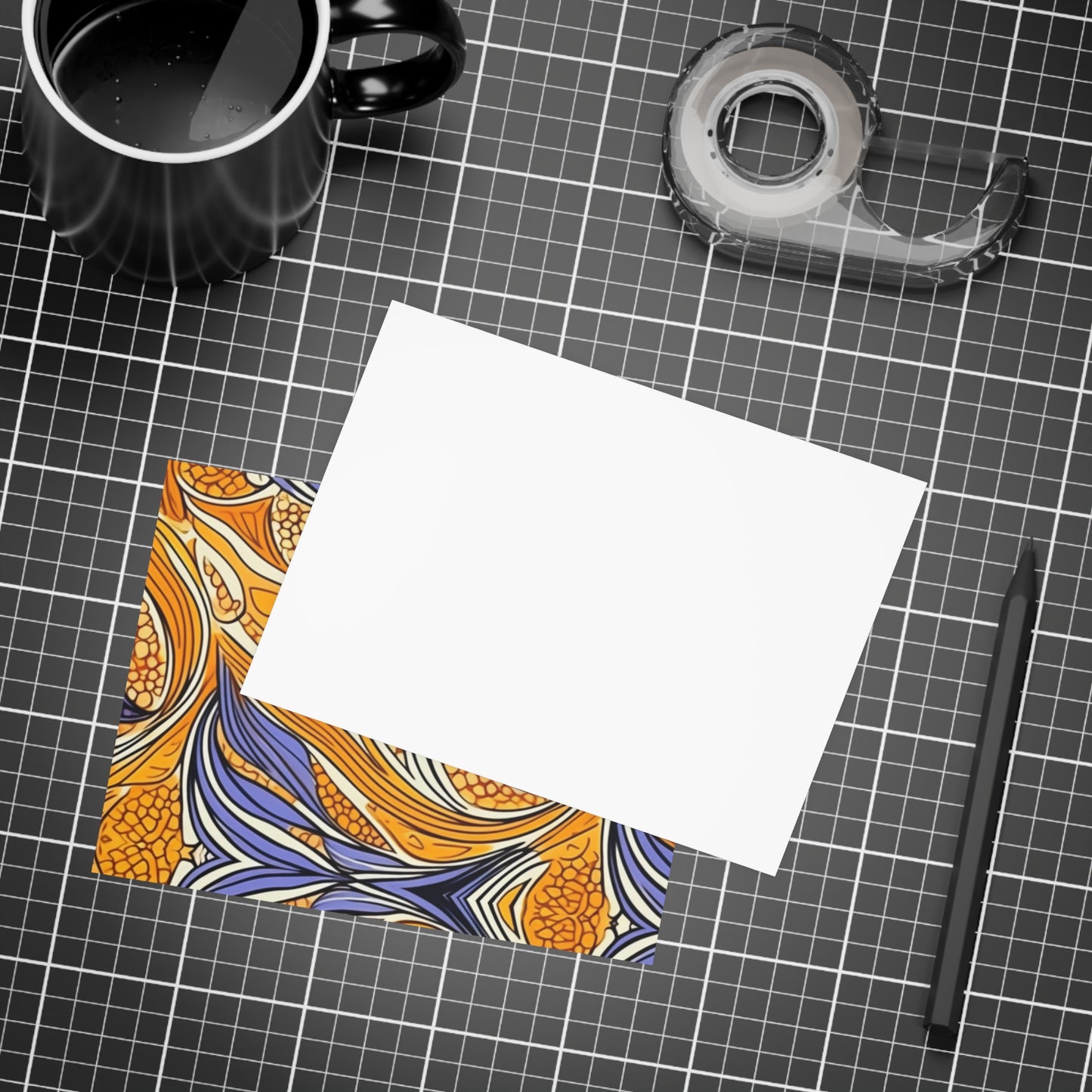"Semi : Postcard Bundles |Vibrant |African Wax Patterns | Customizable Postcards | Agbada-Inspired Gift | Black-Owned |envelopes included|