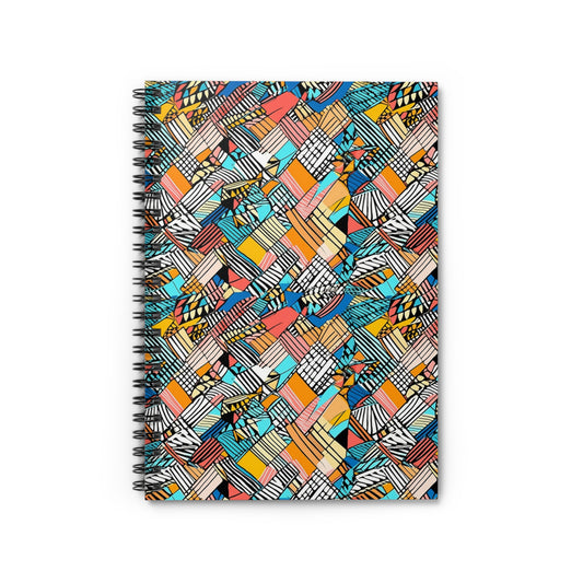 African Wax Print | Spiral Notebook - Ruled Line