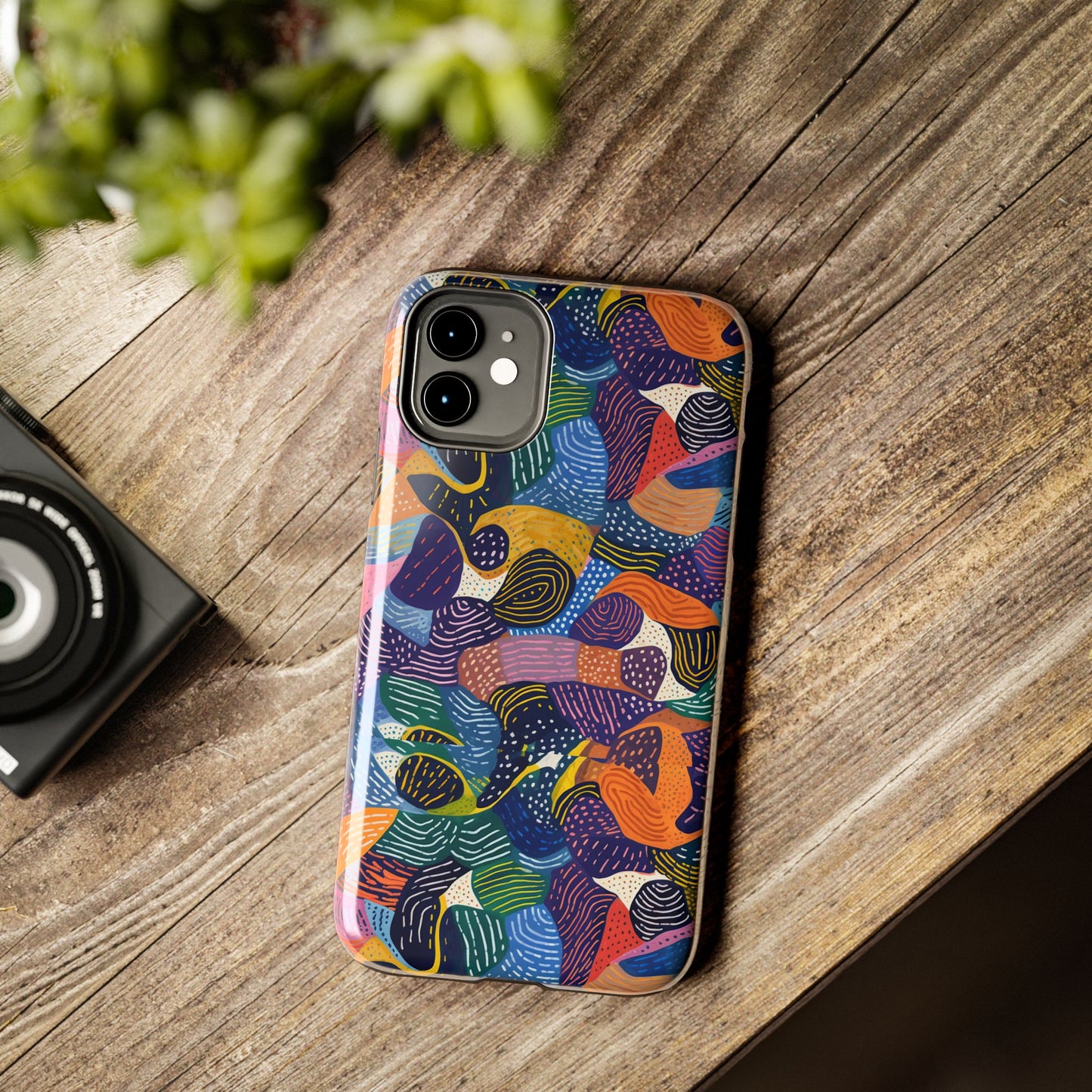 Kiki Collections | iPhone Case | African Wax Print | Tough Phone Case | Shock Dispersion | Protective Cover|