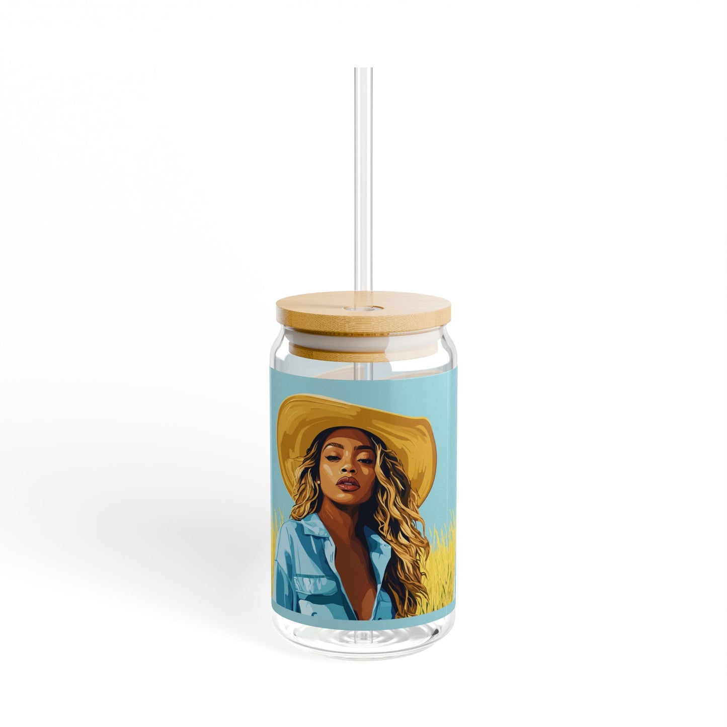 Bey Collection: Joleen | Beehive| Carter| Sipper Glass, 16oz | 16 Carriages | Black Cowgirl|
