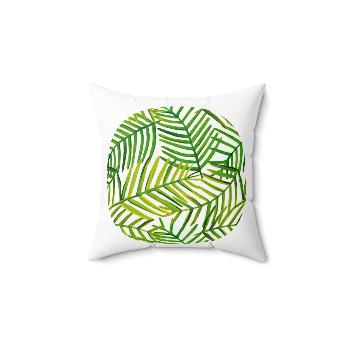Watercolor Palm Spun Square Pillow