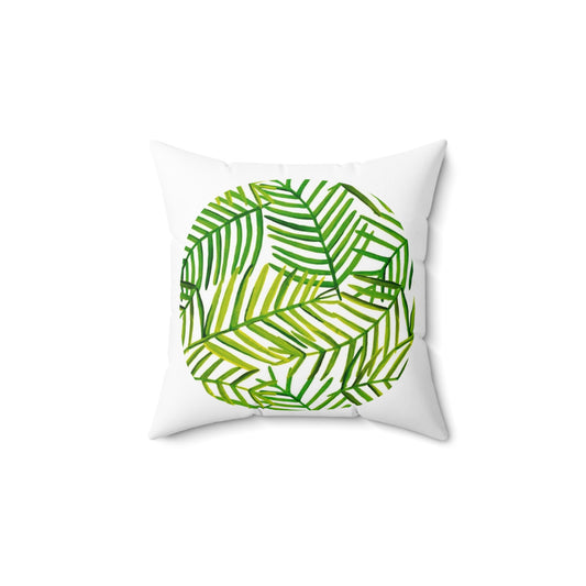 Watercolor Palm Spun Square Pillow