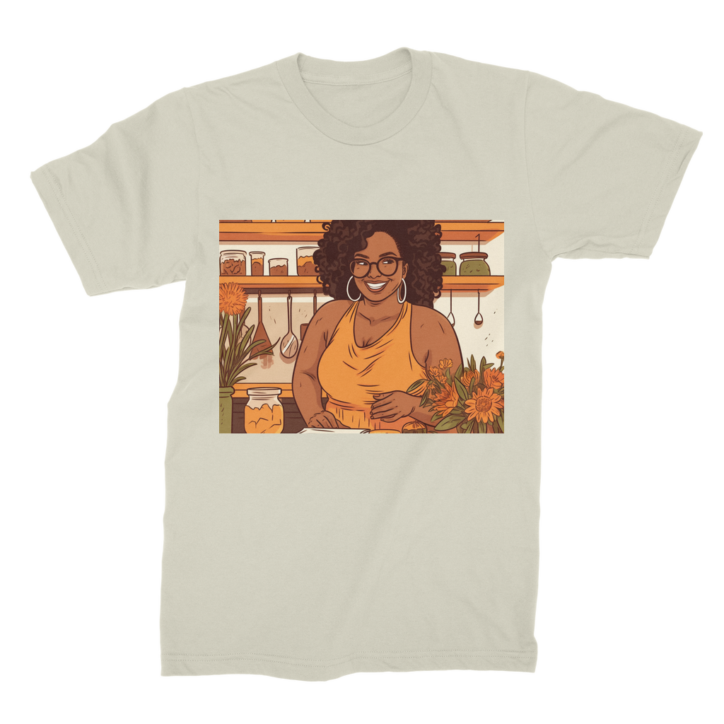 |Sunny Melanin Magic | Premium Jersey Adult T-Shirt
