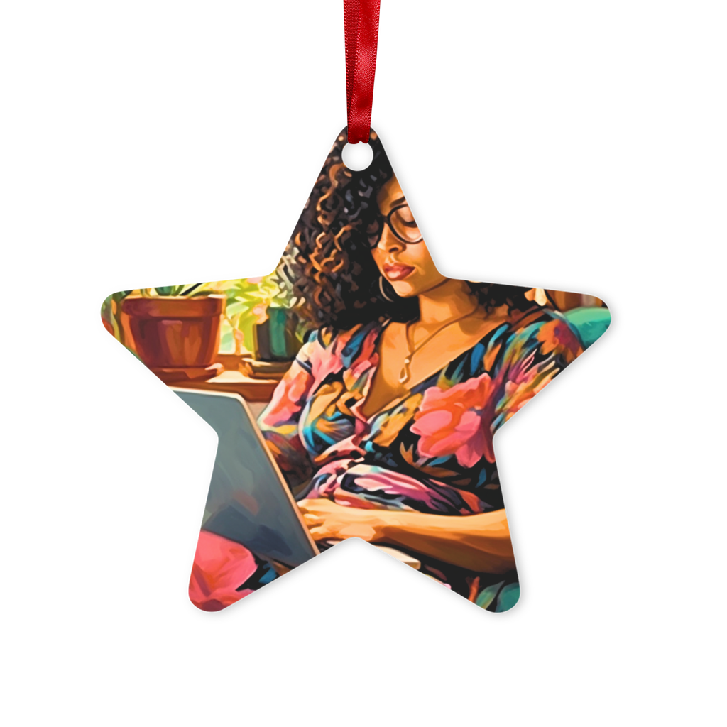 Black In Tech Collection | Momo | Metal Hanging Ornament