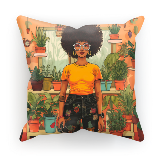 | Plant Mom Collection | Amina Tangerine | Sublimation Cushion Cover