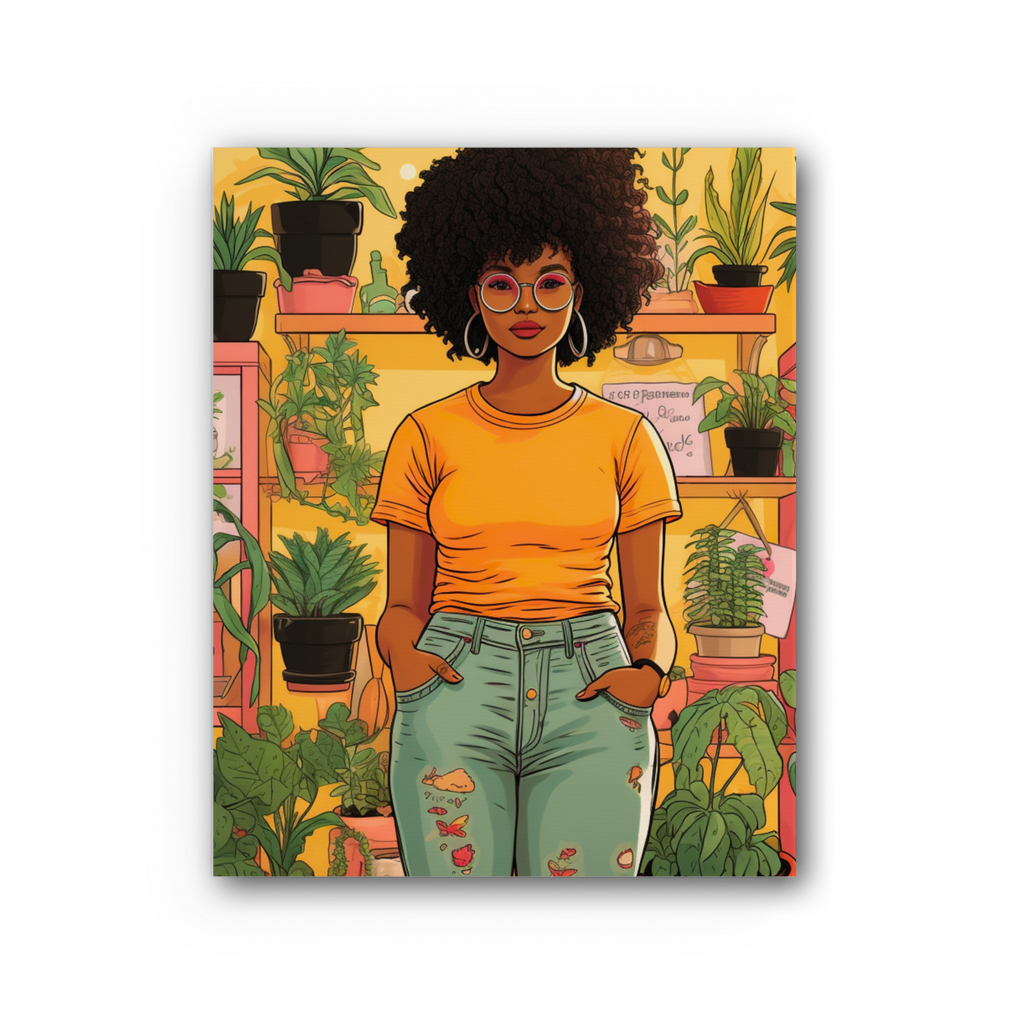 | Plant Mom Collection | Navia Sunlight | Premium Stretched Canvas