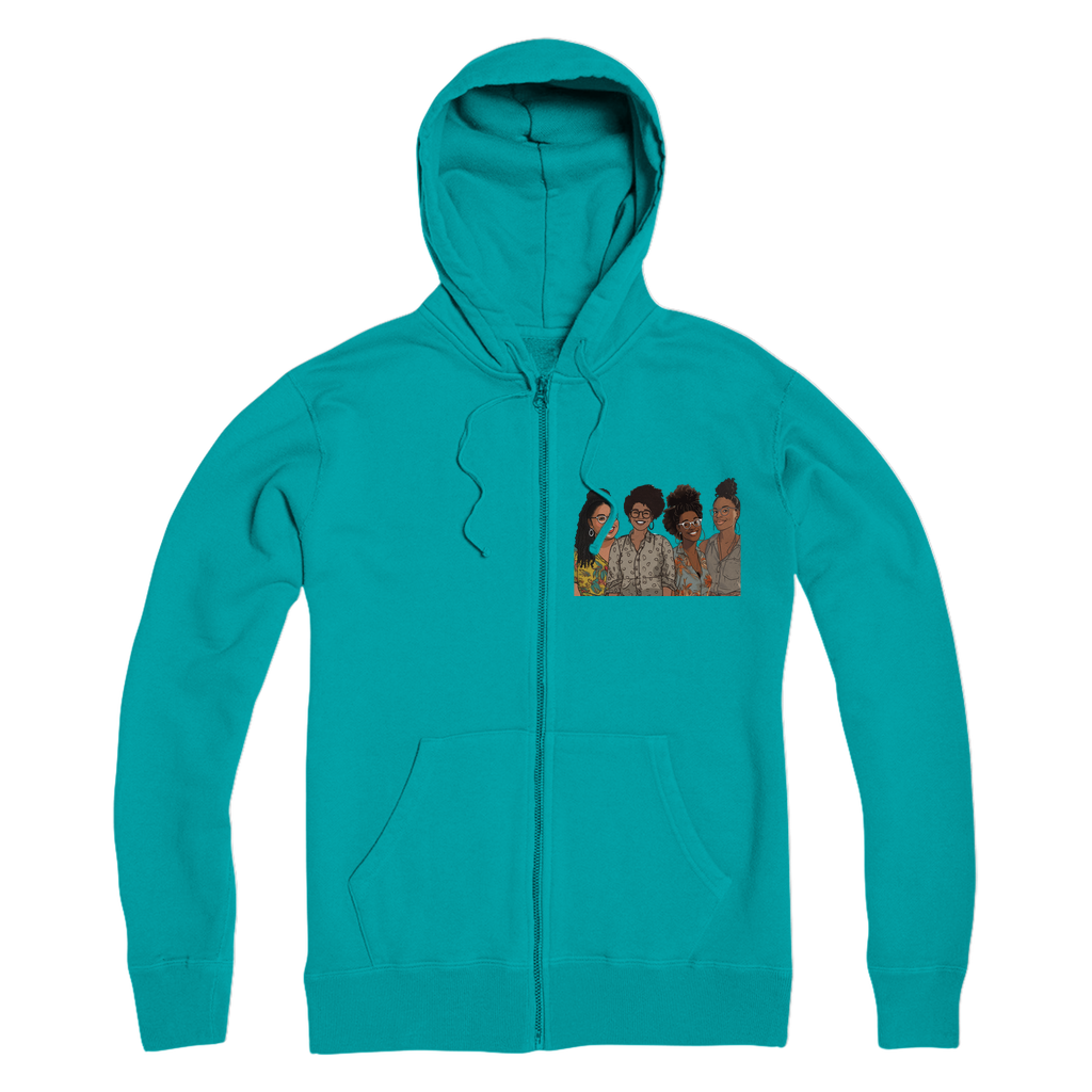 | Women's Collective | Quad Sis| Melanin Magic | Premium Adult Zip Hoodie