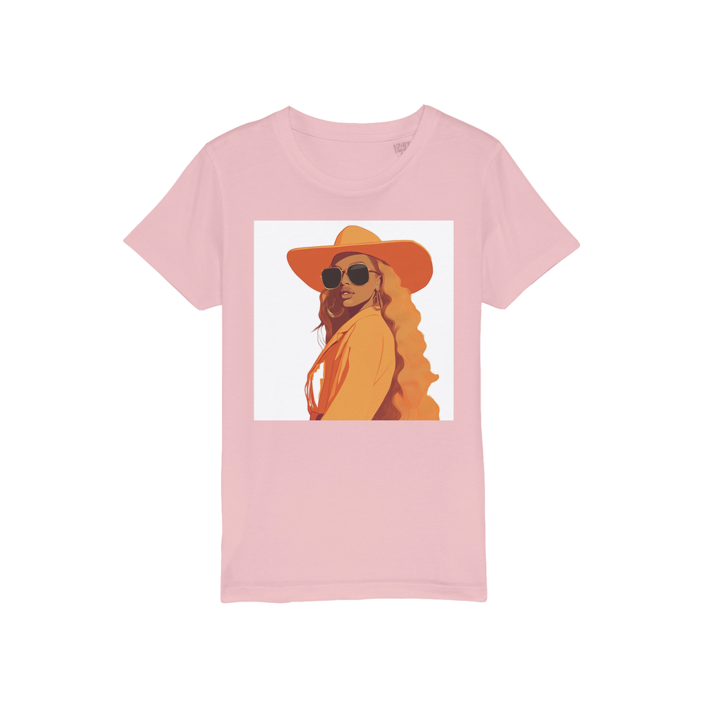 Bey Collection| Orange Diva | #cowboycarter Organic Jersey Kids T-Shirt