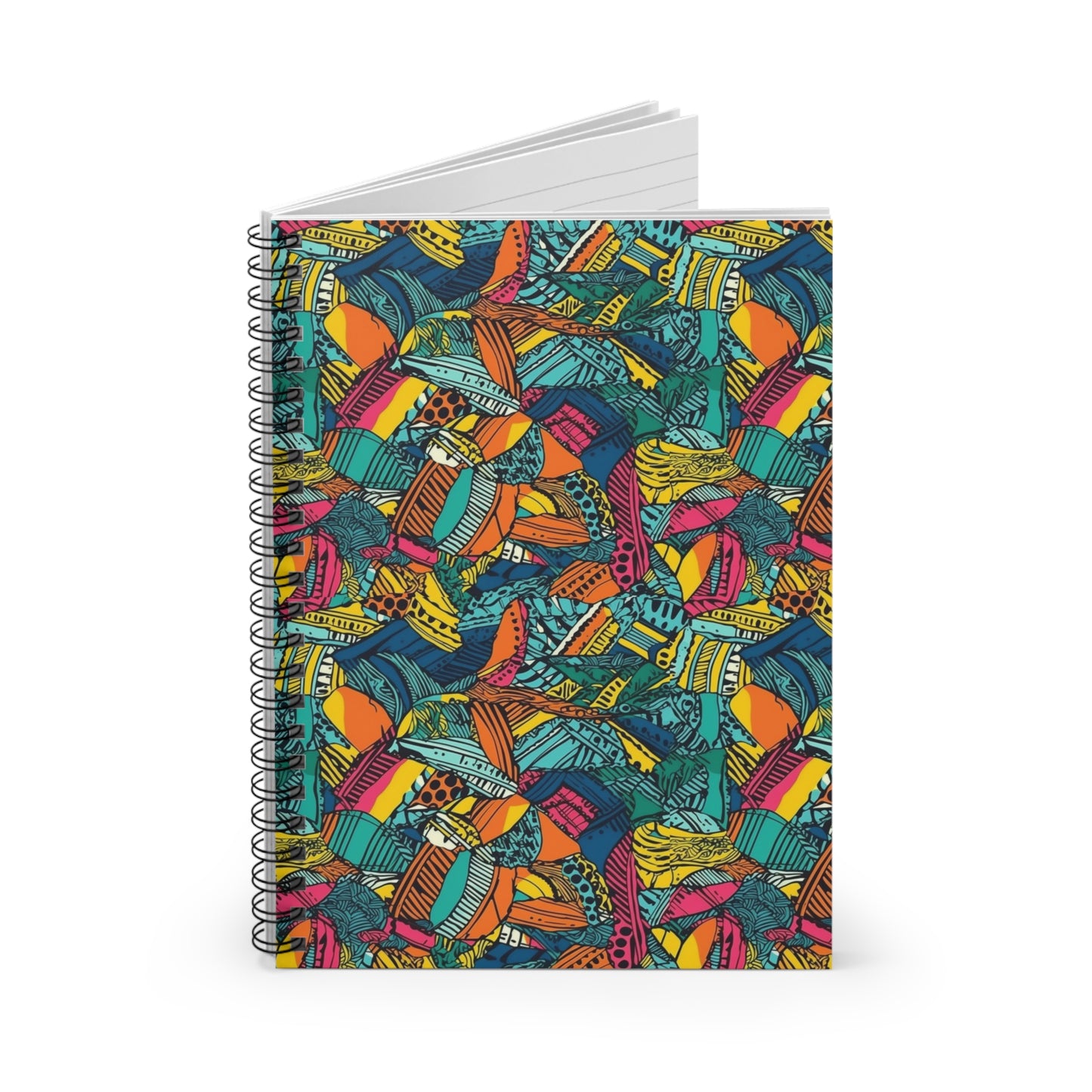 Tribal Tropic | African Wax Print | Spiral Notebook - Ruled Line |Modern Print |