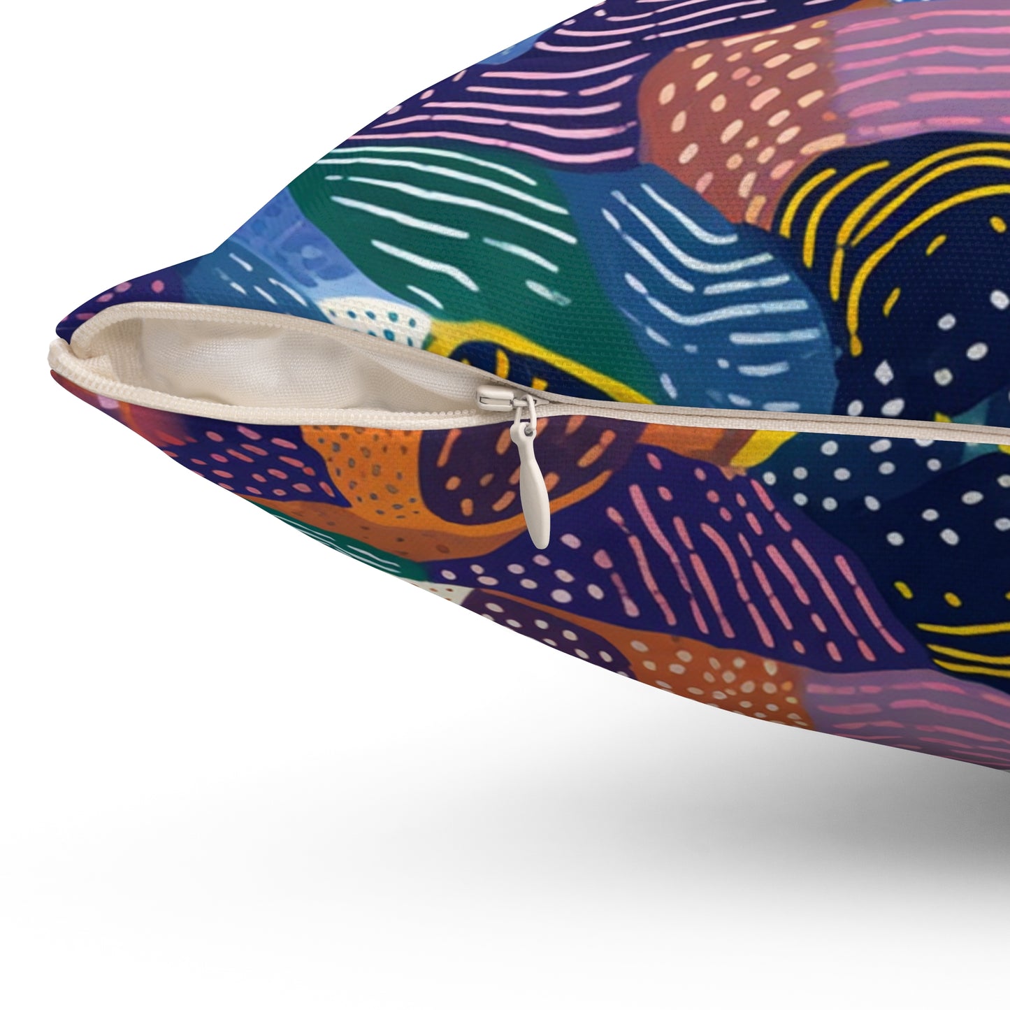 Kiki | Spun Polyester Square Pillow | African Wax Print |