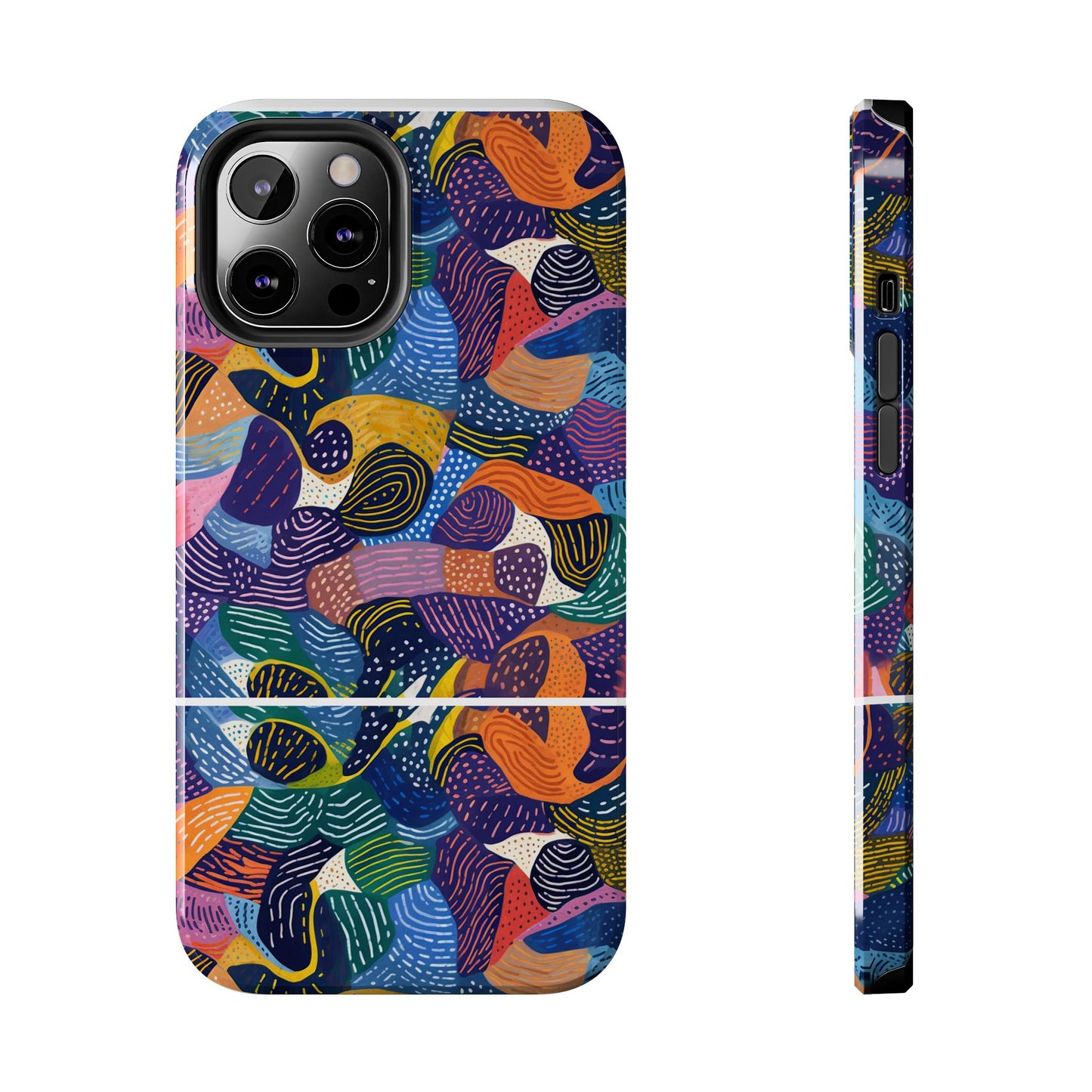 Kiki Collections | iPhone Case | African Wax Print | Tough Phone Case | Shock Dispersion | Protective Cover|