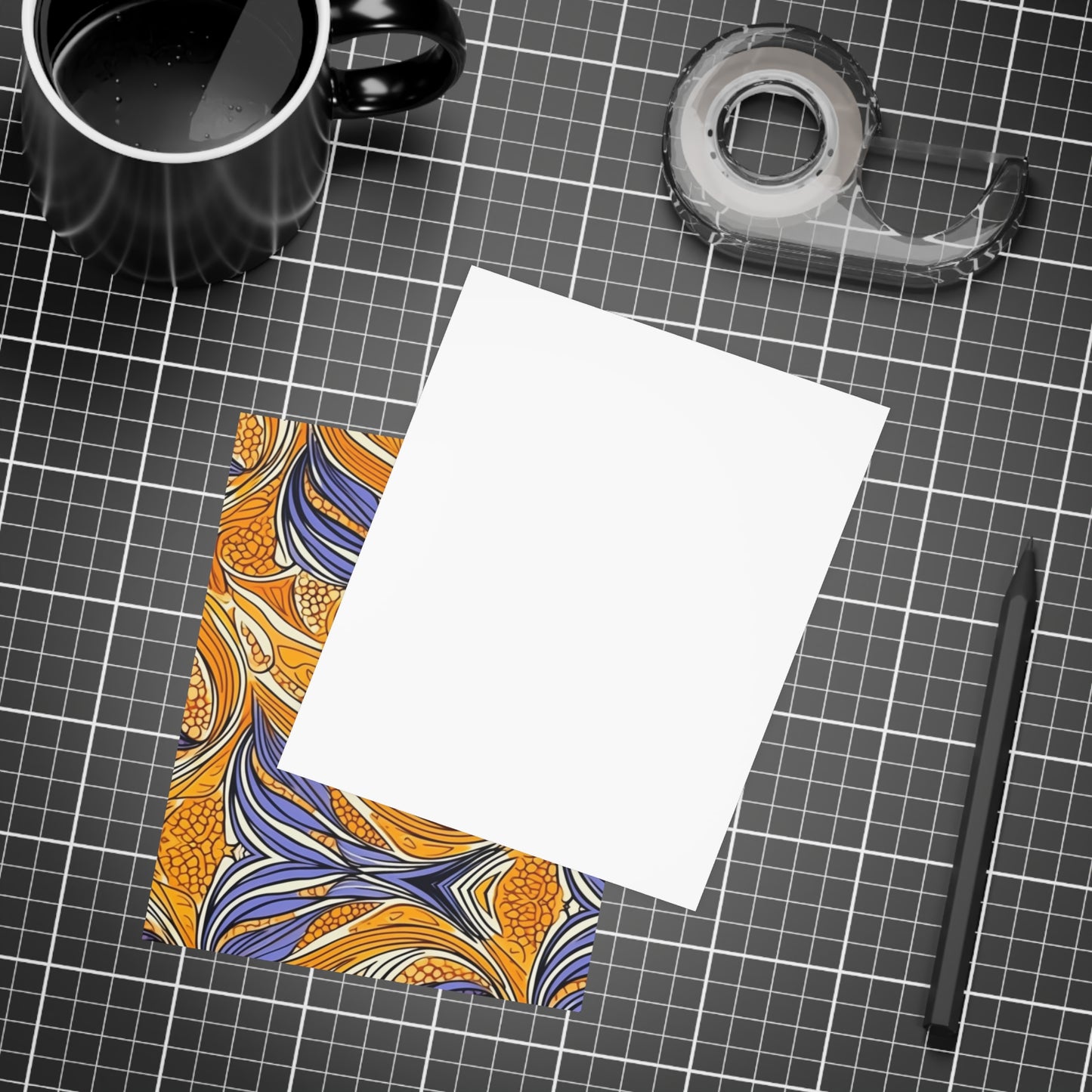 "Semi : Postcard Bundles |Vibrant |African Wax Patterns | Customizable Postcards | Agbada-Inspired Gift | Black-Owned |envelopes included|