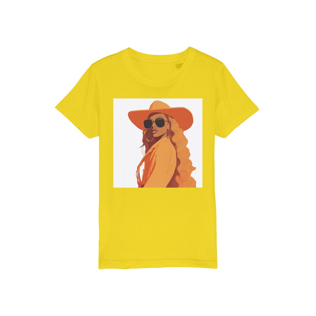 Bey Collection| Orange Diva | #cowboycarter Organic Jersey Kids T-Shirt