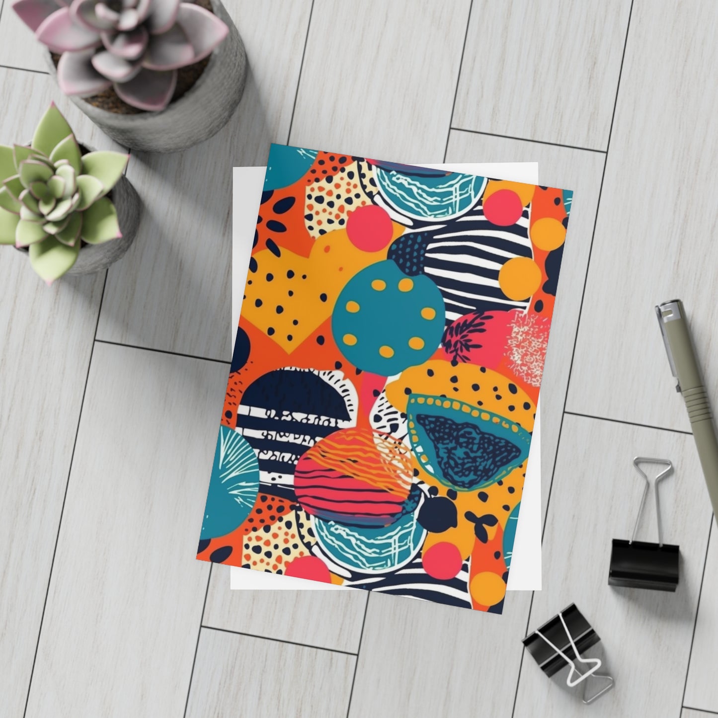 Kalahari Kaleidoscope | African Wax Print Postcard Bundles | Black-Owned | Women-Owned| Envelopes included |
