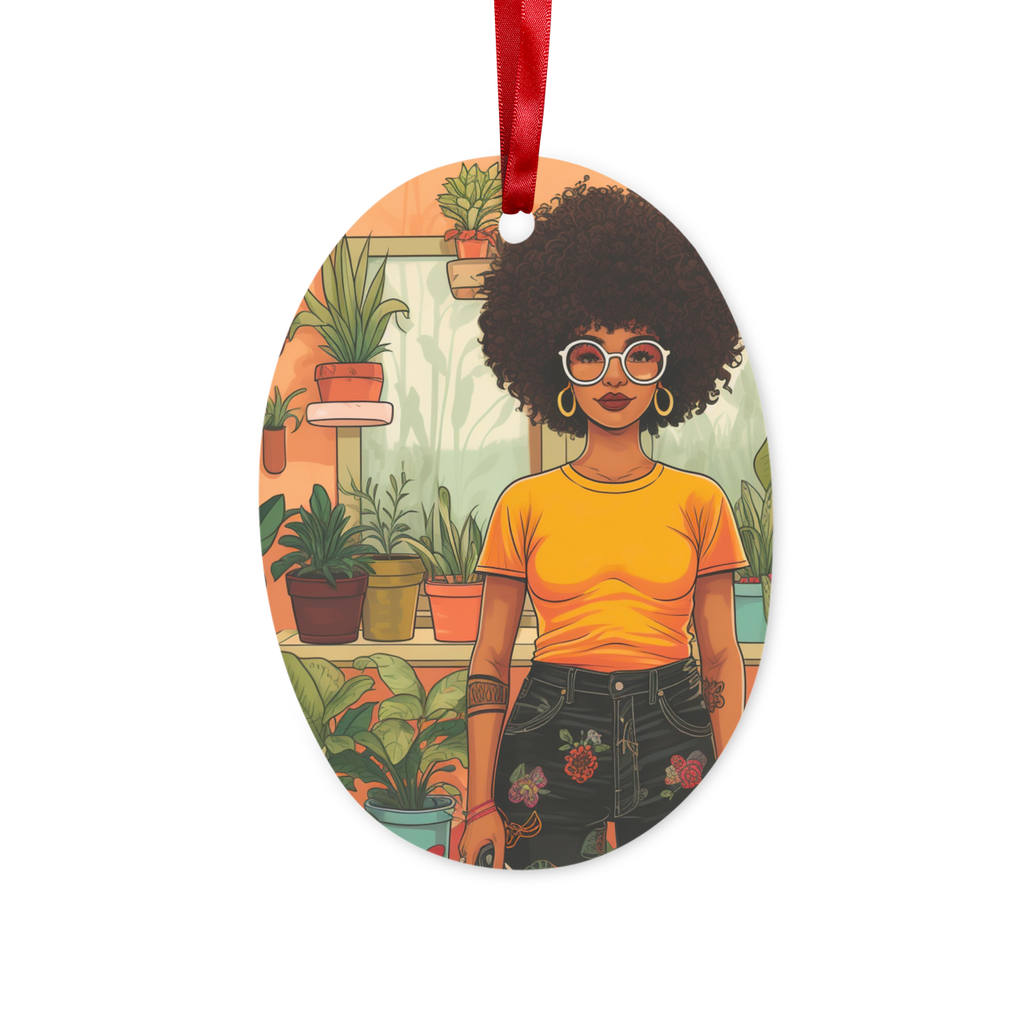 | Plant Mom Collection | Amina Tangerine | Ceramic Hanging Ornament