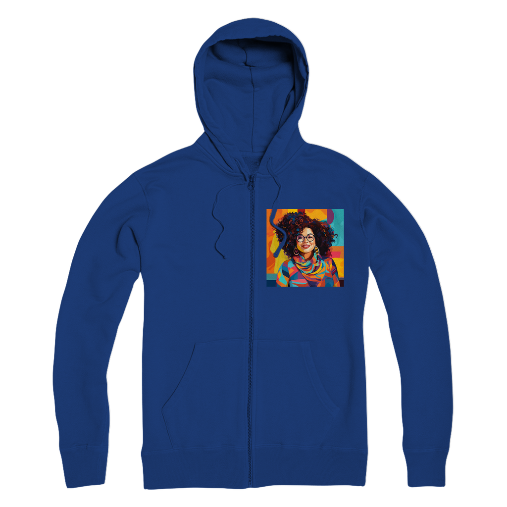 Black In Tech Collection| Maria| Premium Adult Zip Hoodie