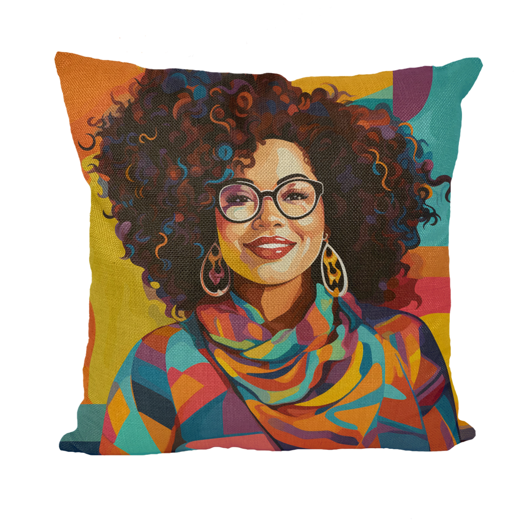 Black In Tech Collection| Maria| Throw Pillow with Insert