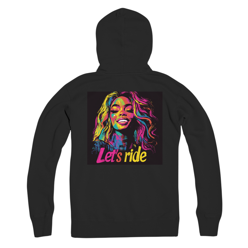 Bey Collection | Neon Bey - Lets Ride Premium Adult Zip Hoodie