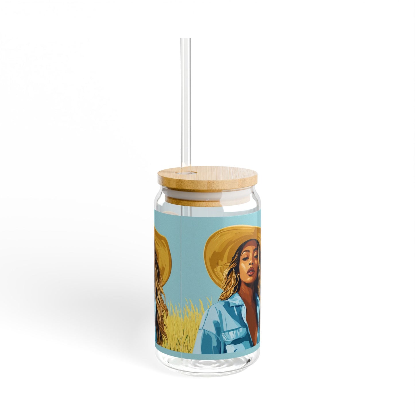 Bey Collection: Joleen | Beehive| Carter| Sipper Glass, 16oz | 16 Carriages | Black Cowgirl|