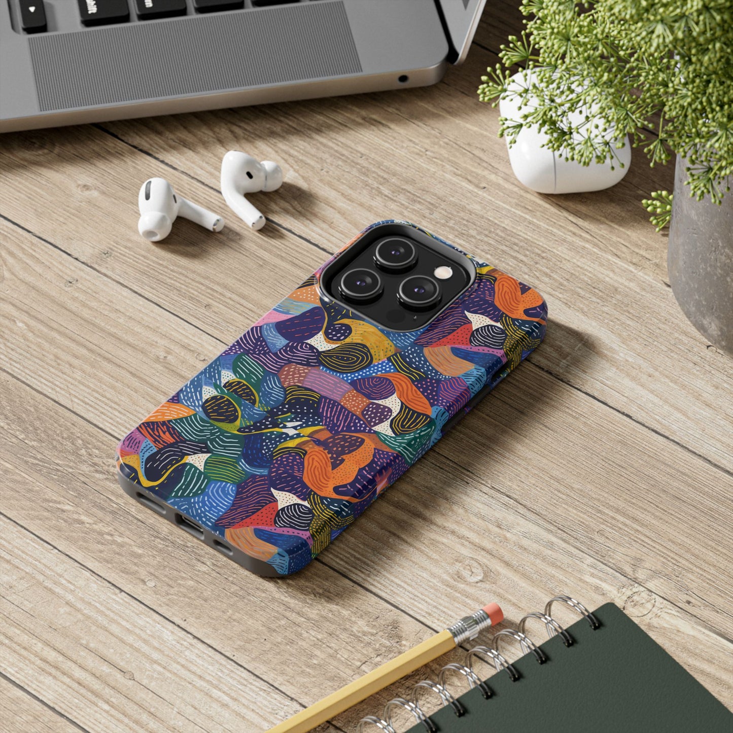 Kiki Collections | iPhone Case | African Wax Print | Tough Phone Case | Shock Dispersion | Protective Cover|