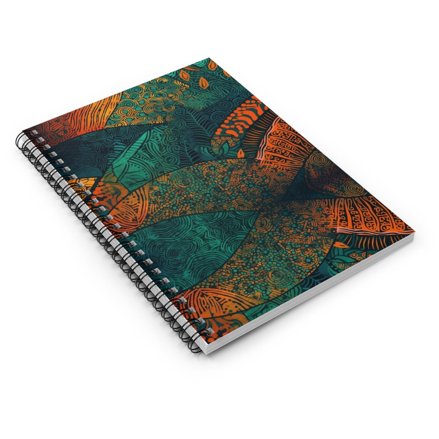 Ancestral Aura | Spiral Notebook - Ruled Line | African Wax Print