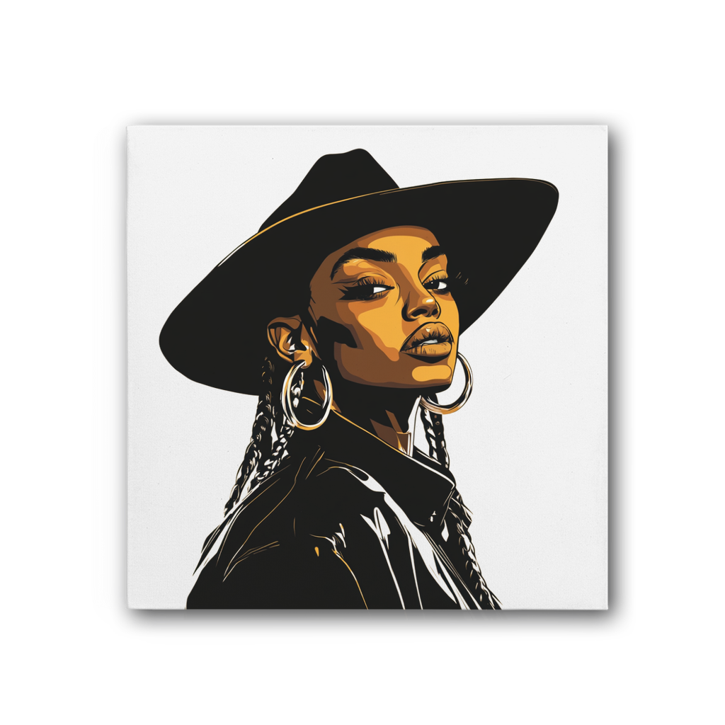 Bey Collection| Dark Cowgirl Diva | #cowboycarter Premium Stretched Canvas