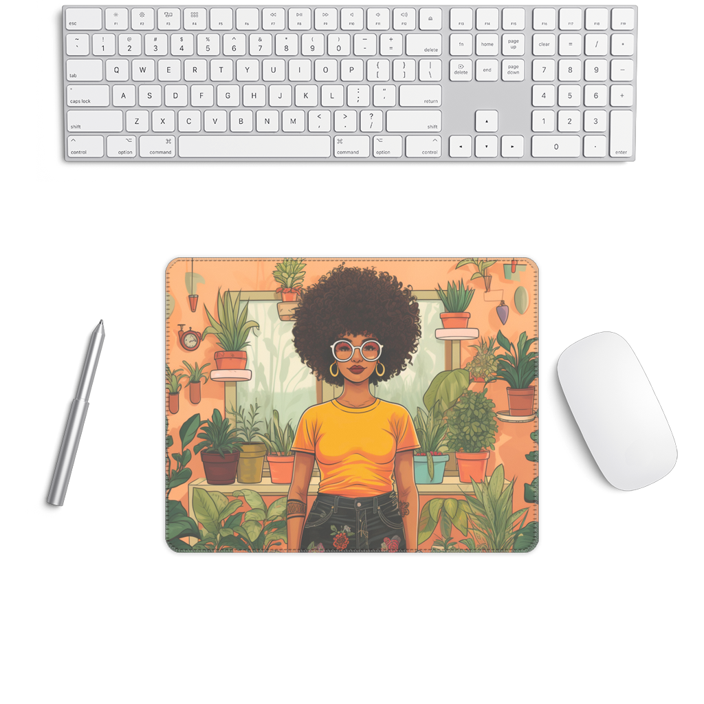 | Plant Mom Collection | Amina Tangerine | Medium Gaming Pad